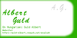 albert guld business card